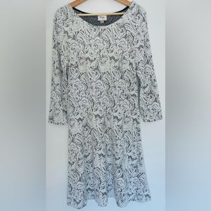 Beige by Eci three quarter sleeve Large White sweater dress.